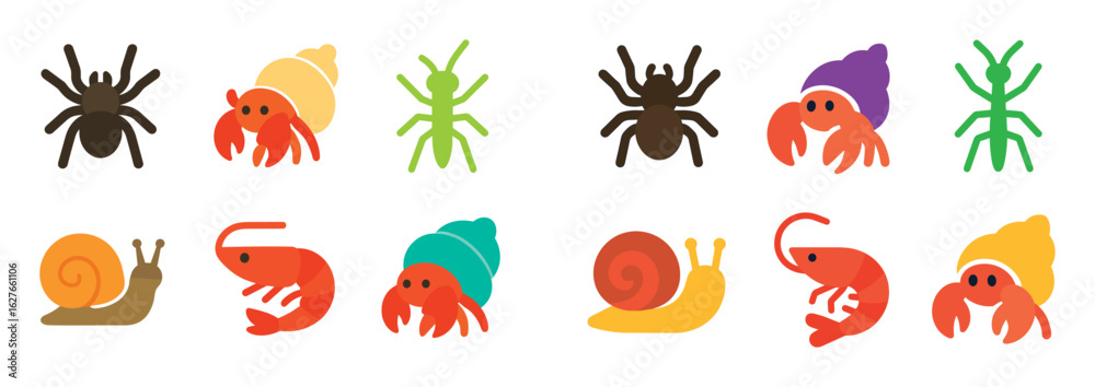 Fototapeta premium Colorful Pet Icons