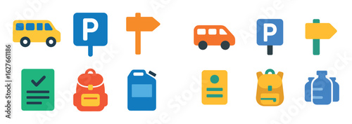 Canyoneering Icon Set
