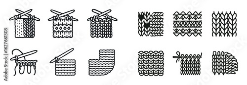 Knitting Technique Icons