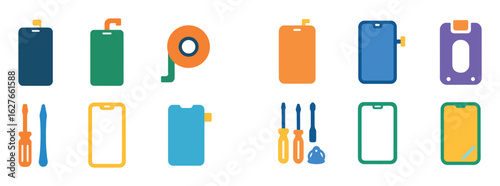 Colorful Phone Parts Icons