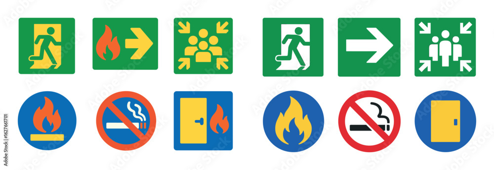 Fototapeta premium Fire Safety Icons