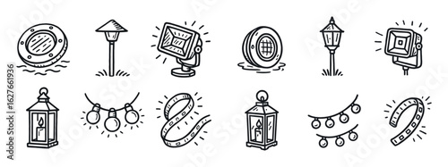 Pool Lighting Icons