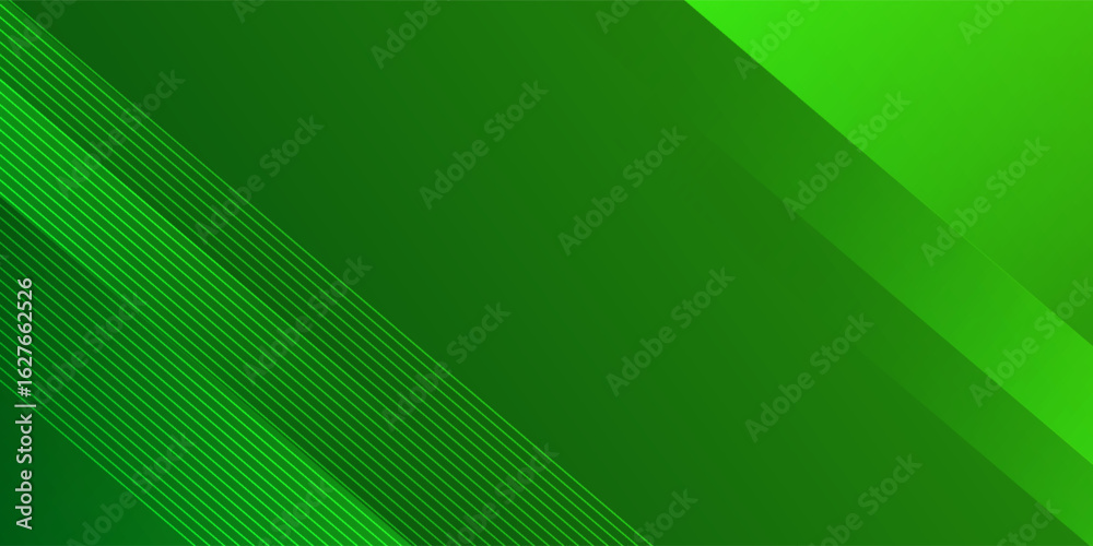 Obraz premium Abstract green sporty background template vector with shiny lines and lights. modern design