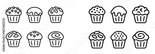 Minimalist Muffin Icons