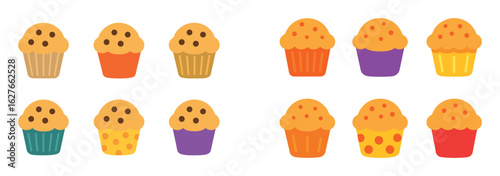 Colorful Muffin Icons