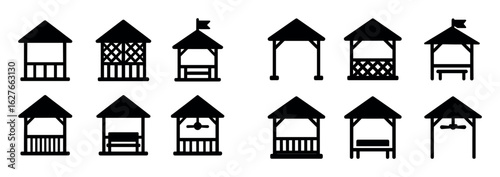Black Gazebo Icons