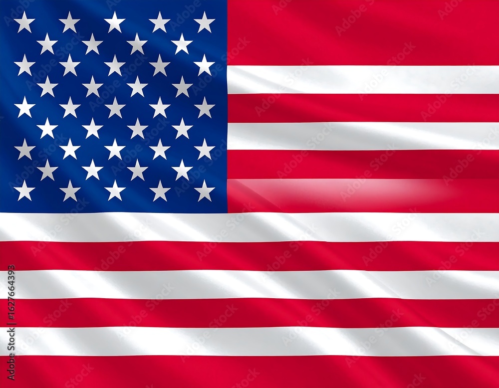 Naklejka premium Waving American flag graphic