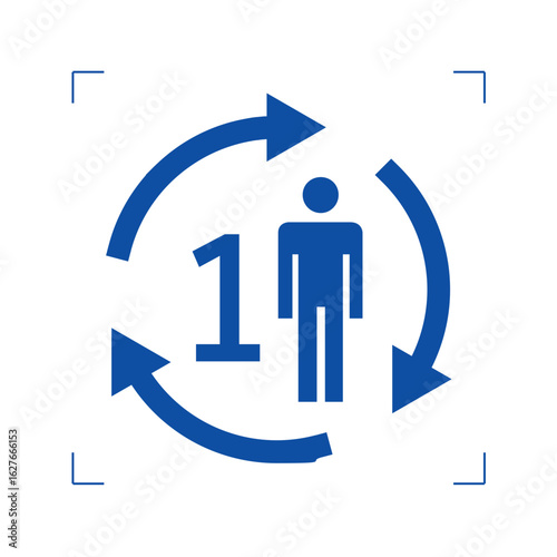Single Patient - multiple use, symbol