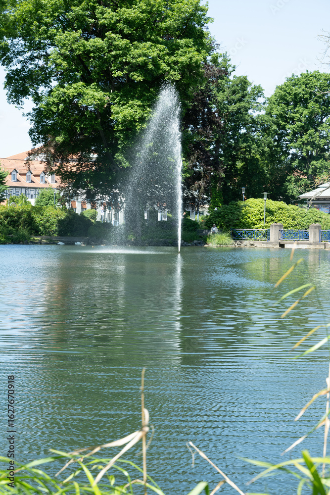 Fototapeta premium see springbrunnen fontäne natur