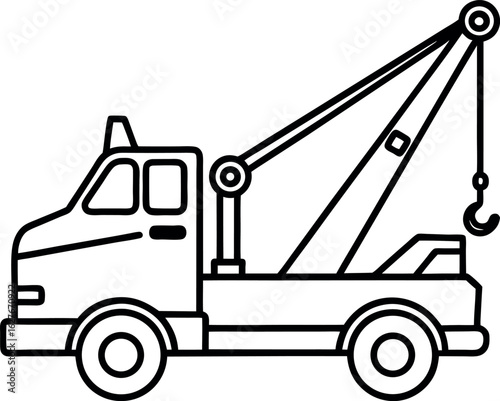 vector illustration of a truck coloring page for kids