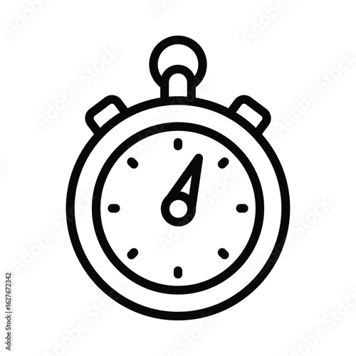 Stopwatch Vector outline icon. Eps 10 file