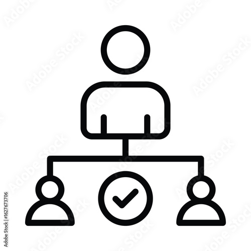 Delegate Vector outline icon. Eps 10 file
