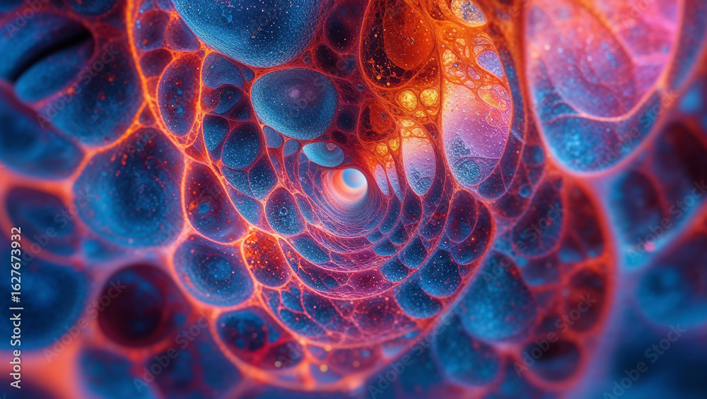 Obraz premium Vibrant Abstract Pattern of Colorful Bubbles and Light