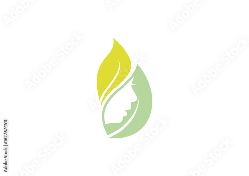 The leaf and face logo for your business are very nice and simple.