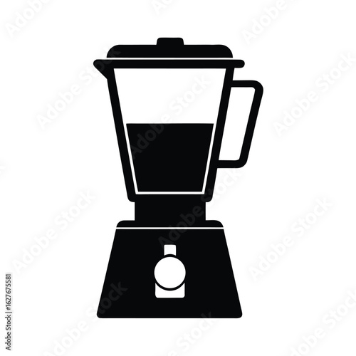Silhouette of a blender on white background Vector illustration
