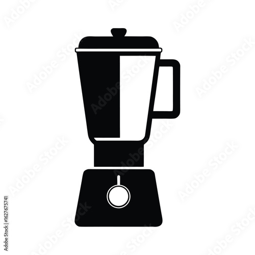 Silhouette of a blender on white background Vector illustration