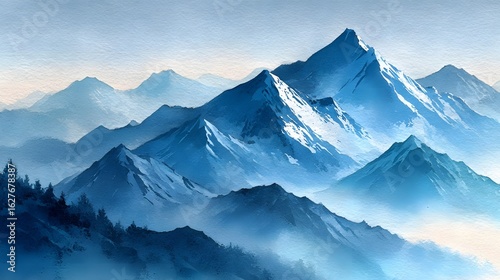 Wallpaper Mural Blue Mountain Landscape Torontodigital.ca