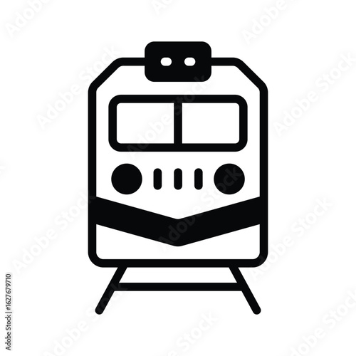 Premium glyph icon of local travel city tram
