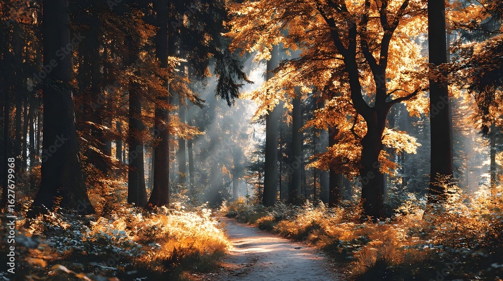 Fototapeta premium Autumn Forest Path