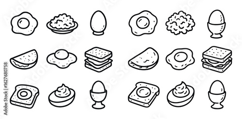 Egg Breakfast Icons