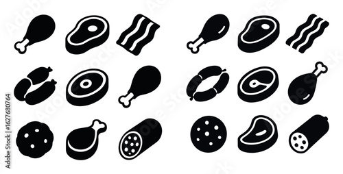 Isometric Meat Icons
