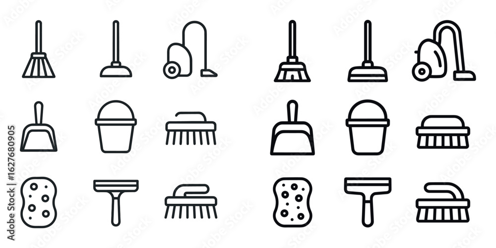 Obraz premium Minimalist Cleaning Icons