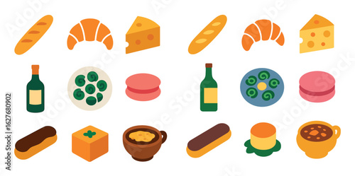 French Cuisine Icons