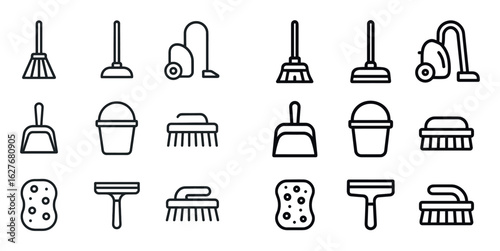 Minimalist Cleaning Icons