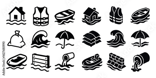 Flood Disaster Icons