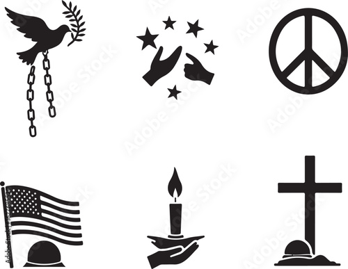 Symbols of peace, remembrance, and hope for a better future.