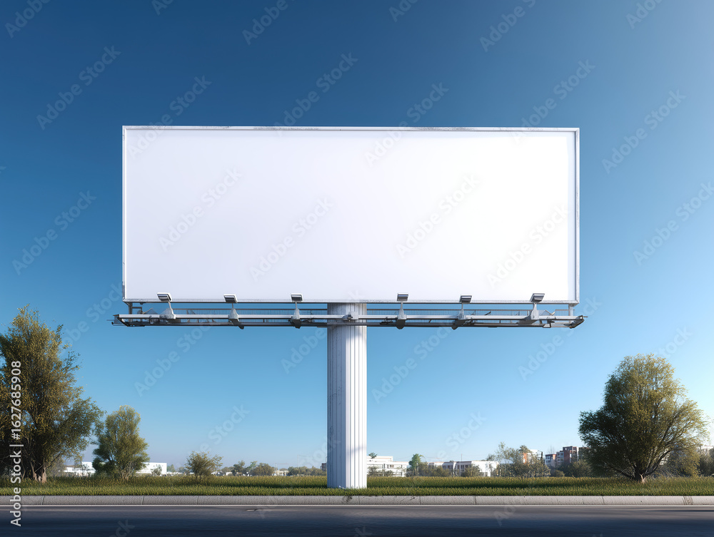 Obraz premium Blank Billboard Mockup, Roadside Advertising