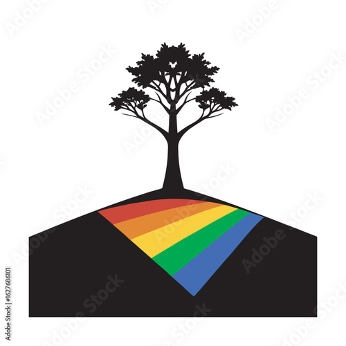 Quantum Oak Fractal Multiverse Tree Silhouette