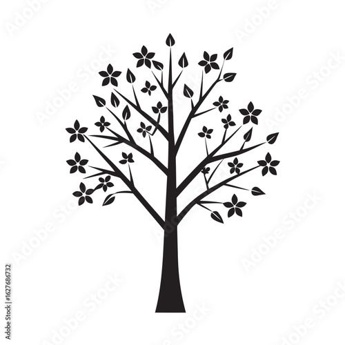 Parallel Season Quantum Tree Realities Silhouette
