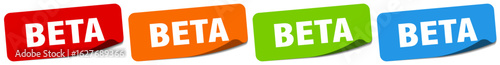 beta sticker. beta sticker set on white background