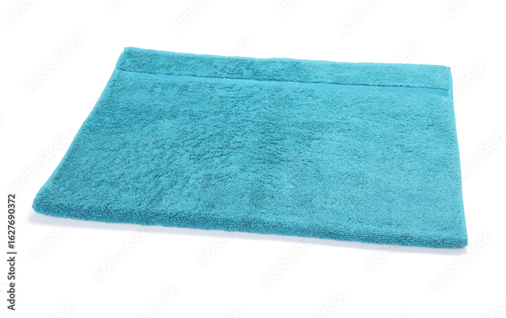 One folded terry towel isolated on white One folded terry towel isolated on white