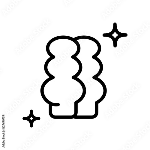Earplug Outline Icon. Vector simple linear style sign isolated on white