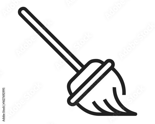 A simple mop is isolated on white background for cleaning floors Ai Generated