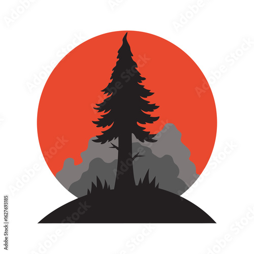 Forest Survivor Tree Wild Nature Silhouette