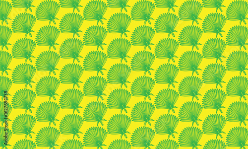 A bright and colorful abstract pattern of green leaf flower background design