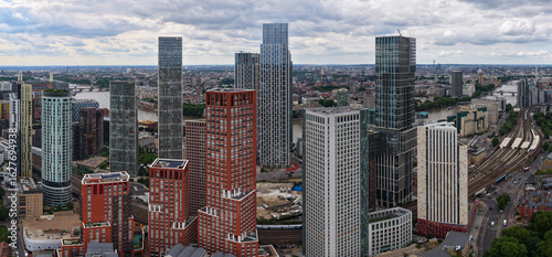 Photography Nine Elms Skyline with River Thames and Westminster in View
