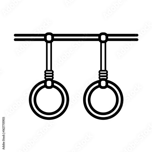 Gymnastic rings -  vector icon