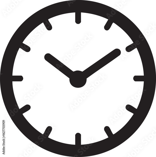 Classic analog clock face with hour minute and second hands perfect for timekeeping and scheduling concepts