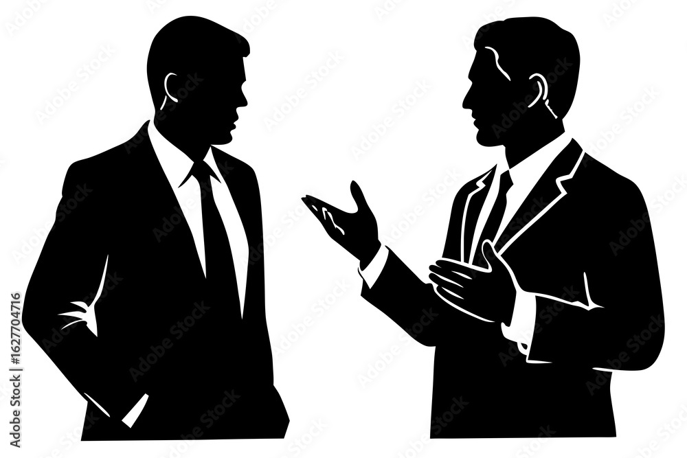 Fototapeta premium Businessmen Conversation, Negotiation, Discussion