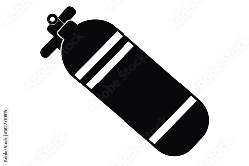 scuba tank icon  vector icon silhouette illustrati