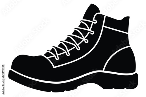 hiking boots icon vector icon silhouette illustrat