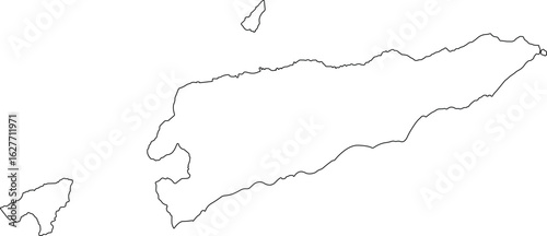 Timor-Leste Flag Map and Silhouette
