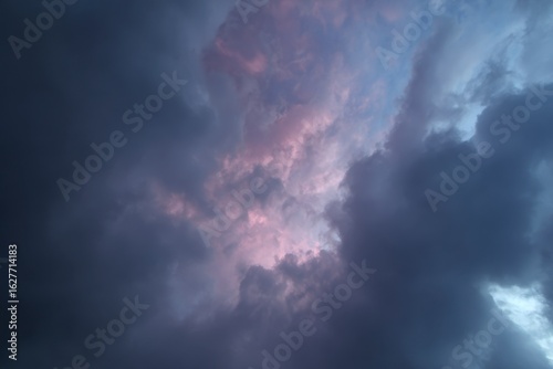 Dramatic cloudscape,  muted colors