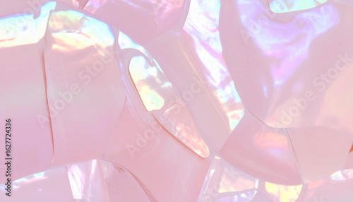 ピンク色のシェルのようなパール感のあるテクスチャー素材