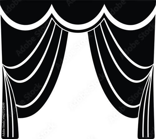 Elegant Curtains Silhouette