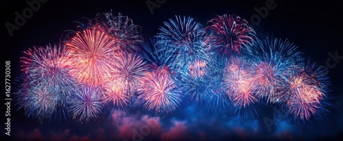 The Colorful Display of Fireworks Illuminating the Night Sky During Celebration